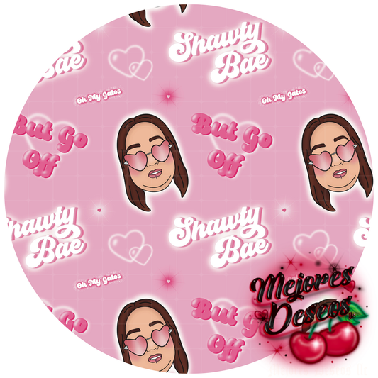 Shawty Bae PINK SEAMLESS Design JPEG. Shawty Bae Seamless. Shawty Bae Clipart. Shawty Bae Old school hearts. Instant Download ONLY