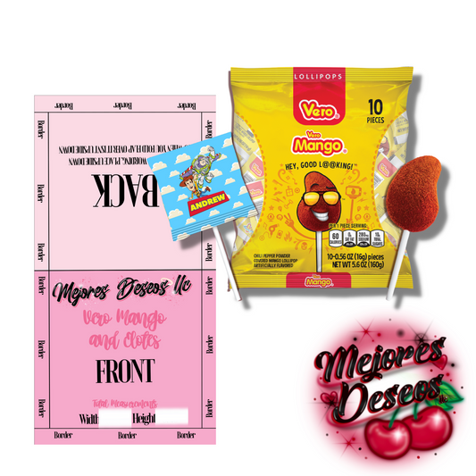 Vero Elotes/Mango Wrapper TEMPLATE Png/pdf template. Comes With FREE Vero Elotes/Mango svg/Png/Jpeg