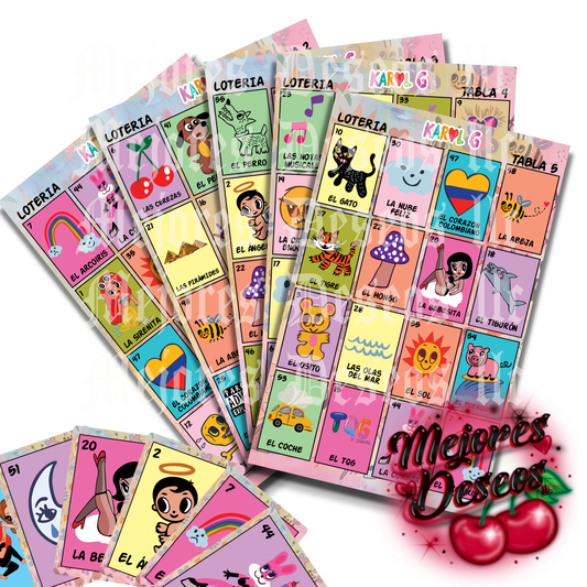 Karol G Mañana Sera Bonito Loteria Full Game Set. Instant Download. PNG/PDF