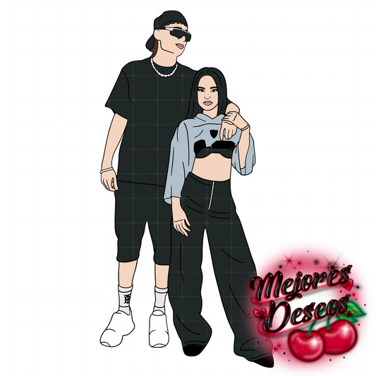 Peso Pluma x Becky G SVG, PNG Digital Download.