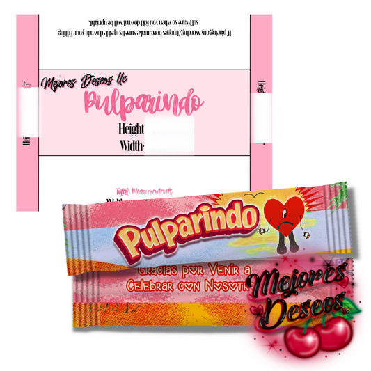 Pulparindo Wrapper TEMPLATE Png/pdf template. Comes With FREE Pulparindo svg/Png/Jpeg