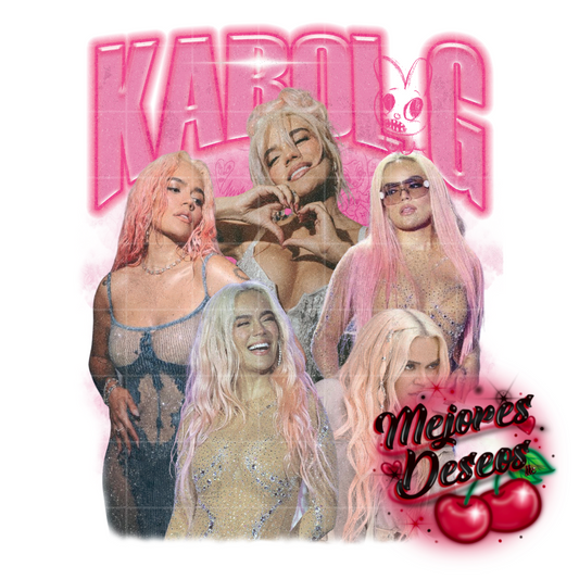 Karol G Vintage Collage PNG (SUBLIMATION/ DTF)