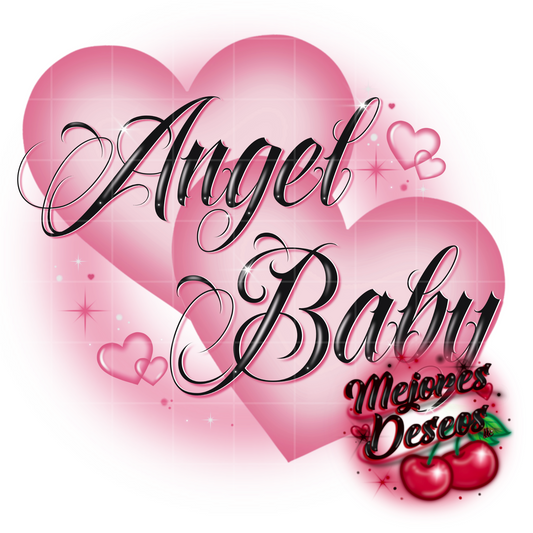 PINK Angel Baby Airbrush Artwork PNG