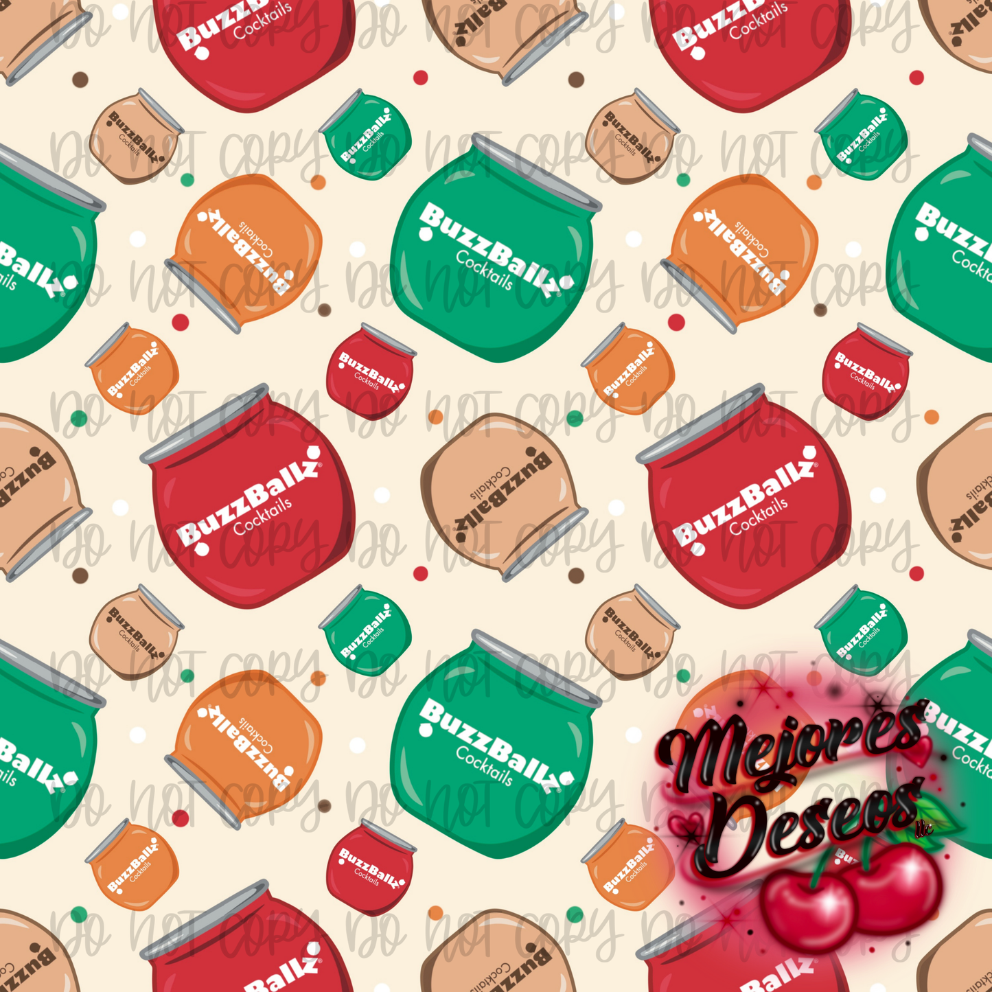 Buzzballz Seamless Pattern