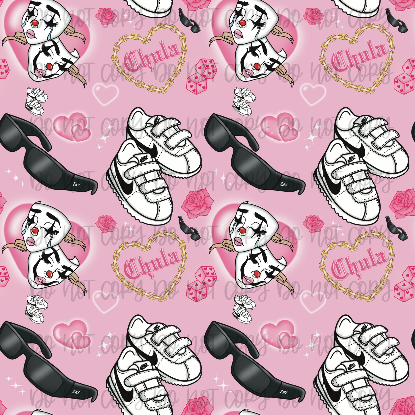 Chola, Chicana inspired PINK SEAMLESS Design JPEG. Chicana Seamless.Chola Clipart. Chicana inspired Old school hearts. Instant Download ONLY