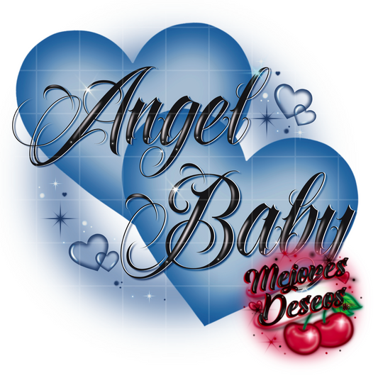 BLUE Angel Baby Airbrush Artwork PNG